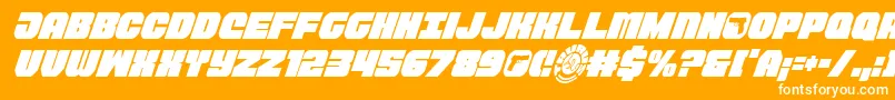 Taurocondital11 Font – White Fonts on Orange Background