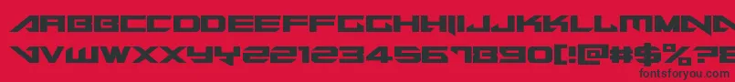 Fonte Tarrget – fontes pretas em um fundo vermelho