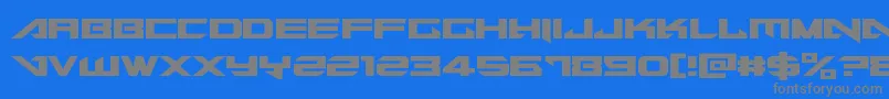 Tarrget Font – Gray Fonts on Blue Background