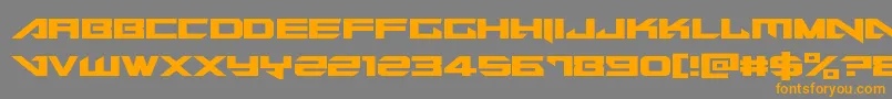 Tarrget-Schriftart – Orangefarbene Schriften auf grauem Hintergrund
