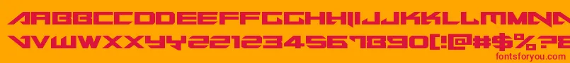 Tarrget Font – Red Fonts on Orange Background