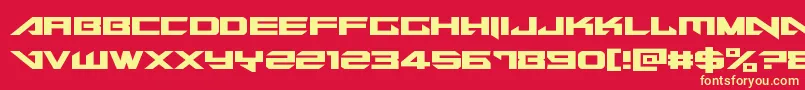 フォントTarrget – 黄色の文字、赤い背景