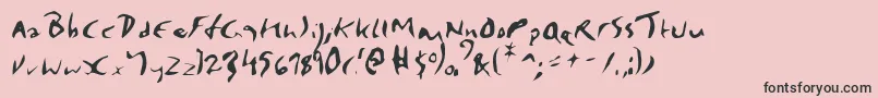 フォントElmore – ピンクの背景に黒い文字