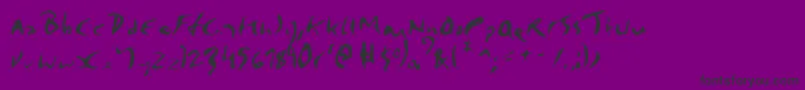 Fonte Elmore – fontes pretas em um fundo violeta