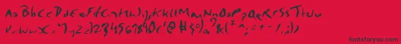 Elmore-Schriftart – Schwarze Schriften auf rotem Hintergrund