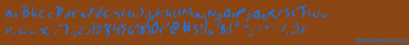 Elmore-fontti – siniset fontit ruskealla taustalla