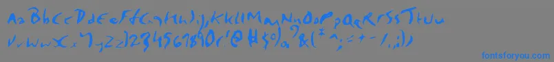 フォントElmore – 灰色の背景に青い文字