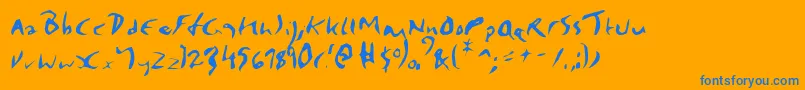 Elmore-fontti – siniset fontit oranssilla taustalla