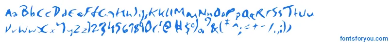 Elmore Font – Blue Fonts on White Background