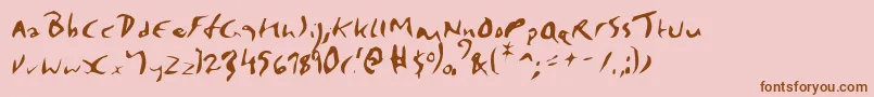 Elmore-Schriftart – Braune Schriften auf rosa Hintergrund