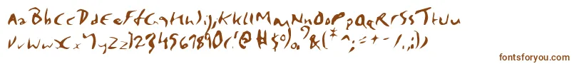 Elmore-fontti – ruskeat fontit valkoisella taustalla