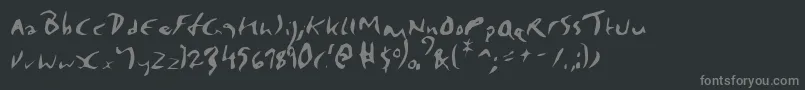 Elmore-fontti – harmaat kirjasimet mustalla taustalla