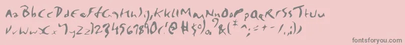 Elmore-Schriftart – Graue Schriften auf rosa Hintergrund