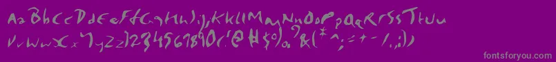 Elmore-fontti – harmaat kirjasimet violetilla taustalla