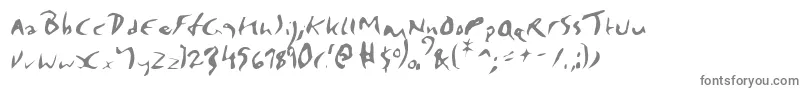 Elmore-fontti – harmaat kirjasimet valkoisella taustalla