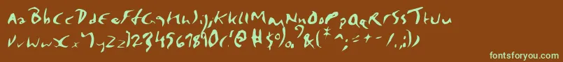 Шрифт Elmore – зелёные шрифты на коричневом фоне