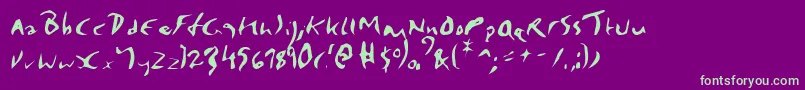 Elmore-Schriftart – Grüne Schriften auf violettem Hintergrund