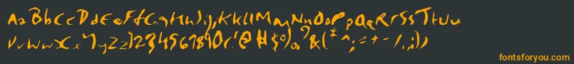フォントElmore – 黒い背景にオレンジの文字