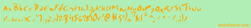 Elmore Font – Orange Fonts on Green Background