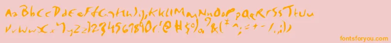 Elmore-fontti – oranssit fontit vaaleanpunaisella taustalla