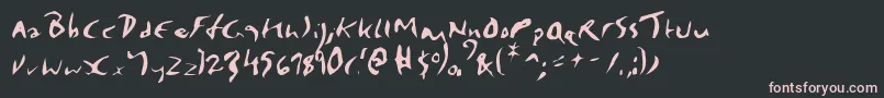 Elmore-Schriftart – Rosa Schriften auf schwarzem Hintergrund