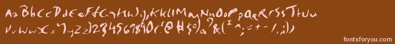 Elmore-fontti – vaaleanpunaiset fontit ruskealla taustalla