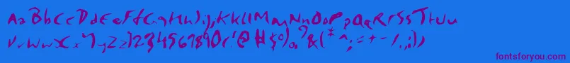 Шрифт Elmore – фиолетовые шрифты на синем фоне