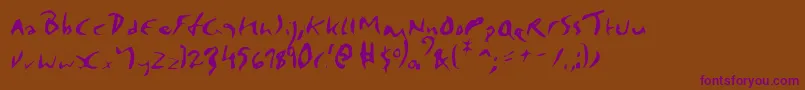 Elmore Font – Purple Fonts on Brown Background