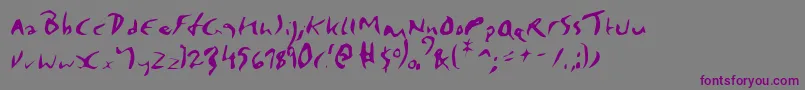 Elmore Font – Purple Fonts on Gray Background
