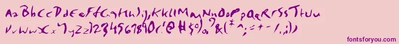 Elmore Font – Purple Fonts on Pink Background
