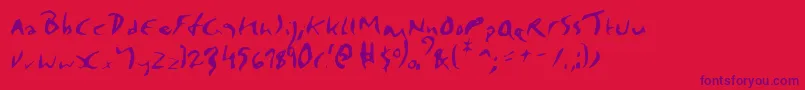 Elmore-Schriftart – Violette Schriften auf rotem Hintergrund