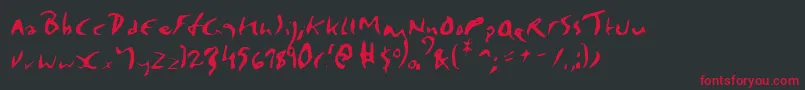 Шрифт Elmore – красные шрифты на чёрном фоне