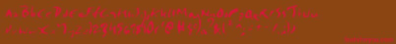 Elmore-fontti – punaiset fontit ruskealla taustalla