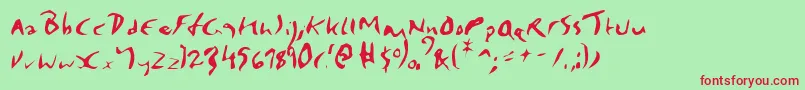 Elmore-fontti – punaiset fontit vihreällä taustalla