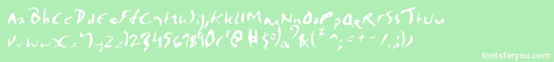 Шрифт Elmore – белые шрифты на зелёном фоне