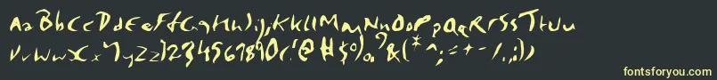 Elmore-fontti – keltaiset fontit mustalla taustalla