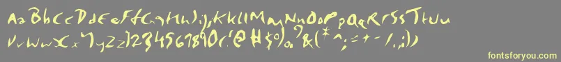 Elmore-fontti – keltaiset fontit harmaalla taustalla