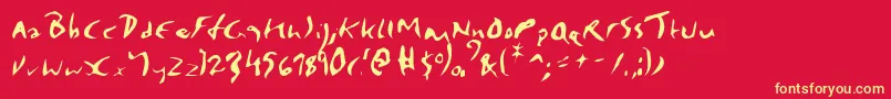 Elmore-fontti – keltaiset fontit punaisella taustalla