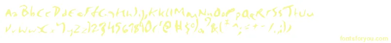 Шрифт Elmore – жёлтые шрифты на белом фоне