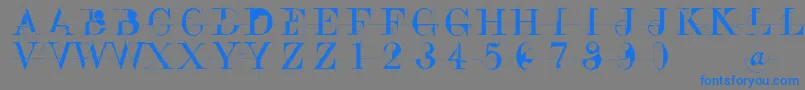 Constraccident Font – Blue Fonts on Gray Background