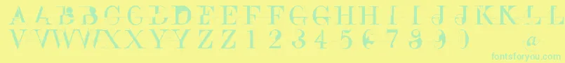 More about Constraccident Font Constraccident Font – Green Fonts on Yellow Background