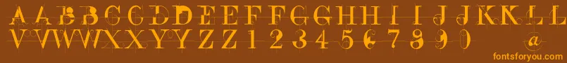 More about Constraccident Font Constraccident Font – Orange Fonts on Brown Background