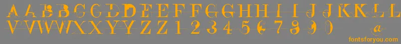 Constraccident Font – Orange Fonts on Gray Background