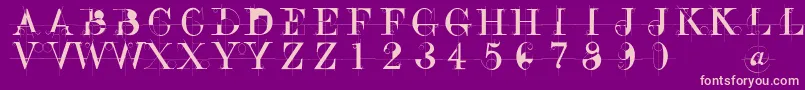 Constraccident Font – Pink Fonts on Purple Background