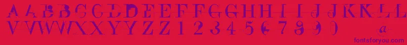 Constraccident Font – Purple Fonts on Red Background