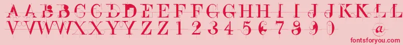 Constraccident Font – Red Fonts on Pink Background