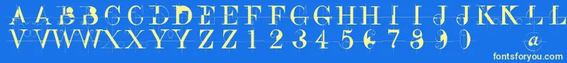 Constraccident Font – Yellow Fonts on Blue Background