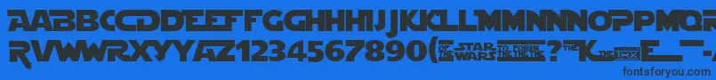 Stjedise Font – Black Fonts on Blue Background