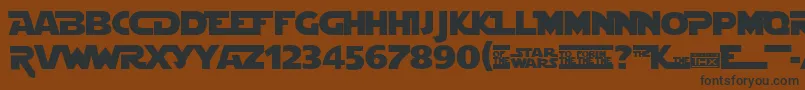 フォントStjedise – 黒い文字が茶色の背景にあります