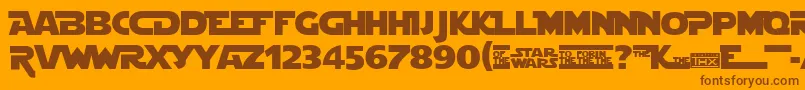 Stjedise Font – Brown Fonts on Orange Background